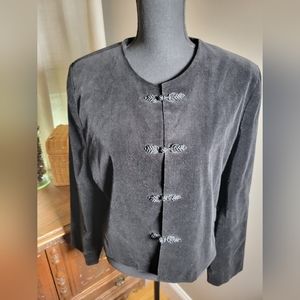 VINTAGE HASTINGS AND SMITH COTTON VELVET CROP BLAZER